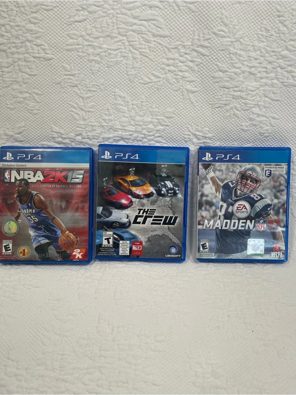 Sony PS4 Blue Case - NBA 2K15, The Crew & Madden NFL Game Bundle (B62)